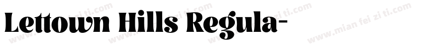 Lettown Hills Regula字体转换